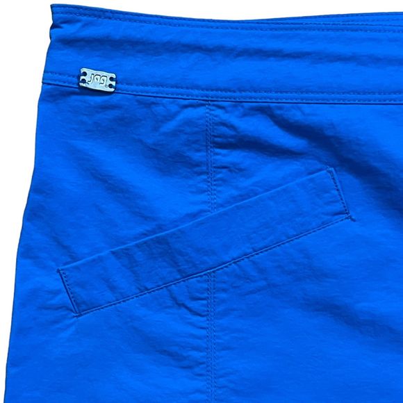 Jag Regular Fit Boardshorts Royal Blue 100% Nylon Drawstring Button Waist Swim L - Picture 3 of 7